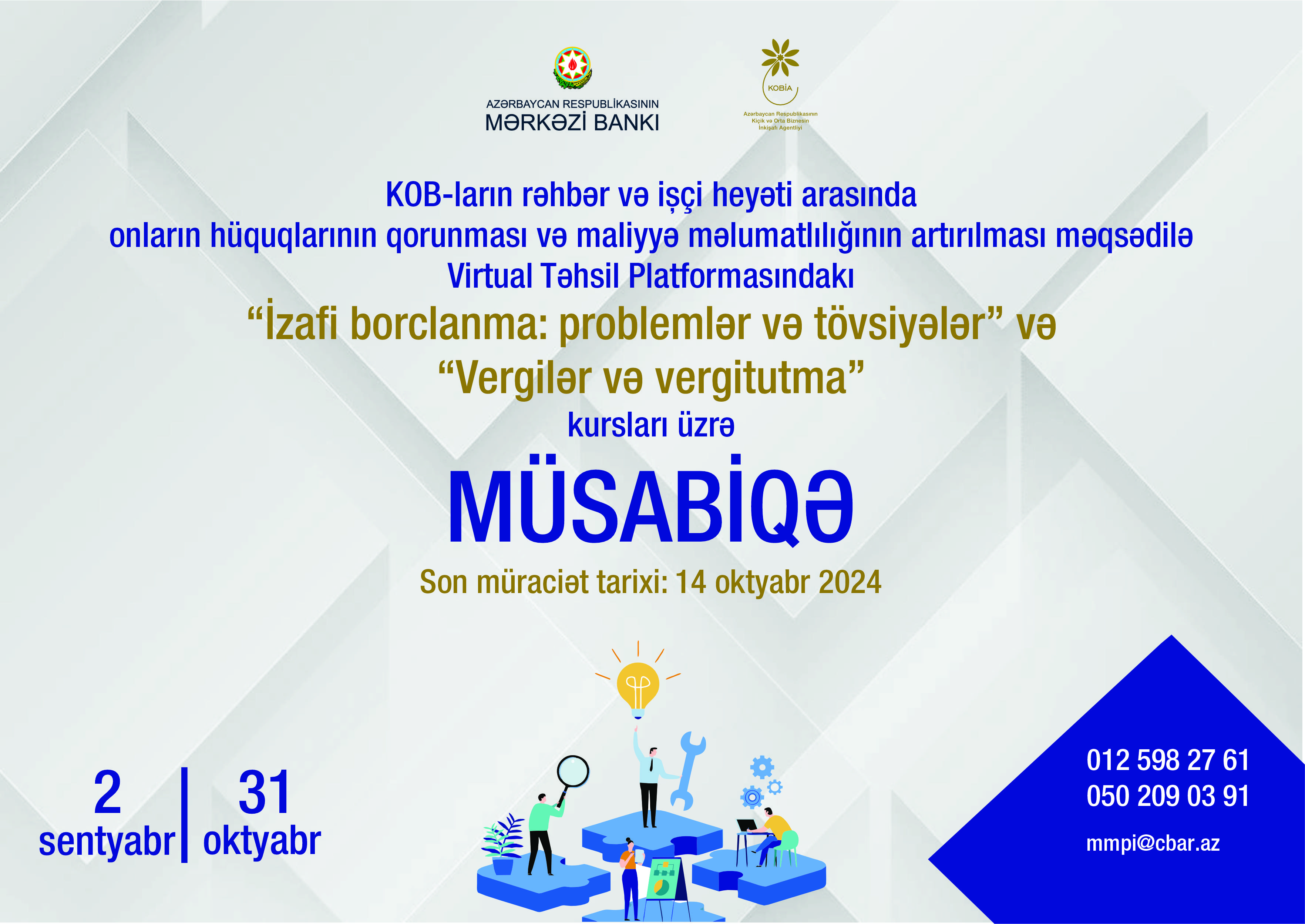 KOB-ların maliyyə məlumatlılığının artırılması məqsədilə müsabiqə keçirilir 